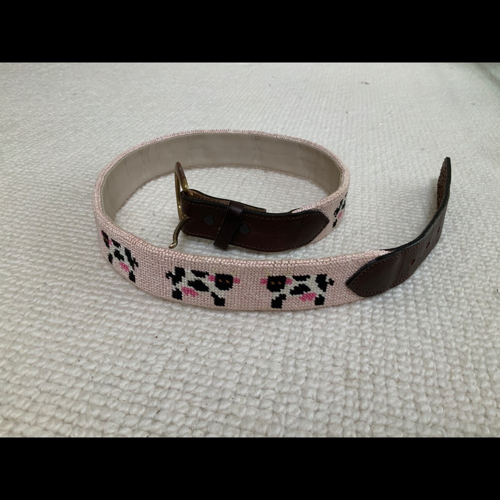 Handmade needlepoint belt size 32
